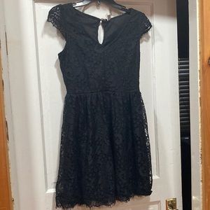 Black lace dress.